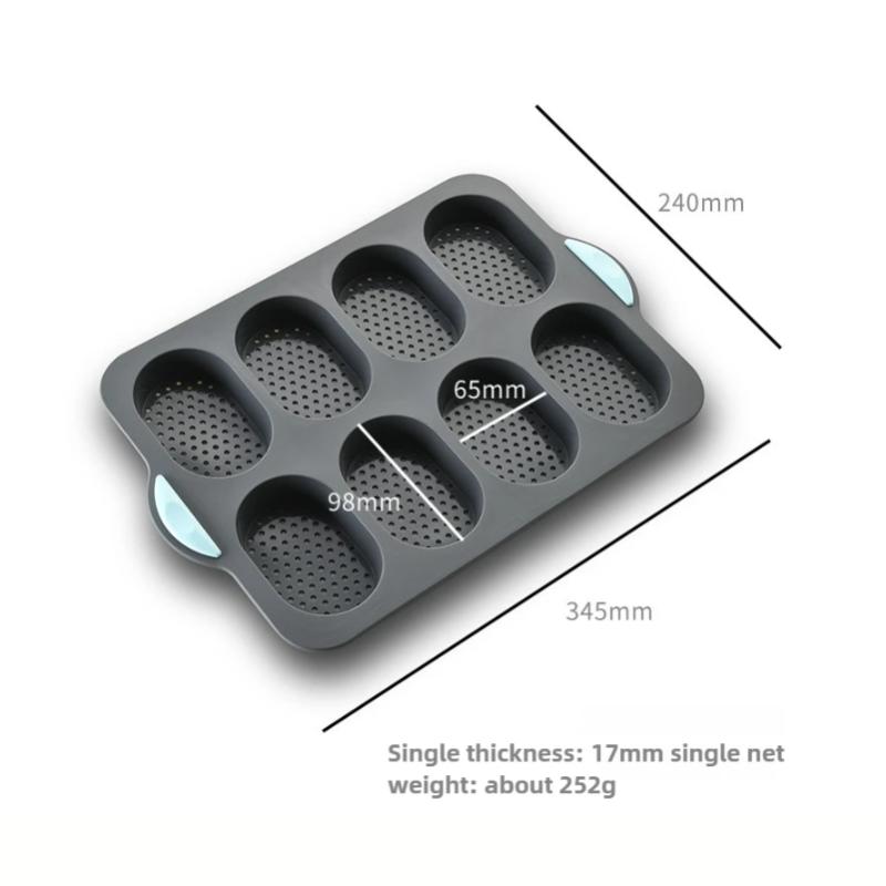 Silicone Baking Mold 3 & 8 Grid Nonstick Loaf Pan Resistant Bakeware For Homemade Bread Sausage Roasting
Silicone Baking Mold 3 & 8 Grid Nonstick Loaf Pan Resistant Bakeware For Homemade Bread Sausage Roasting