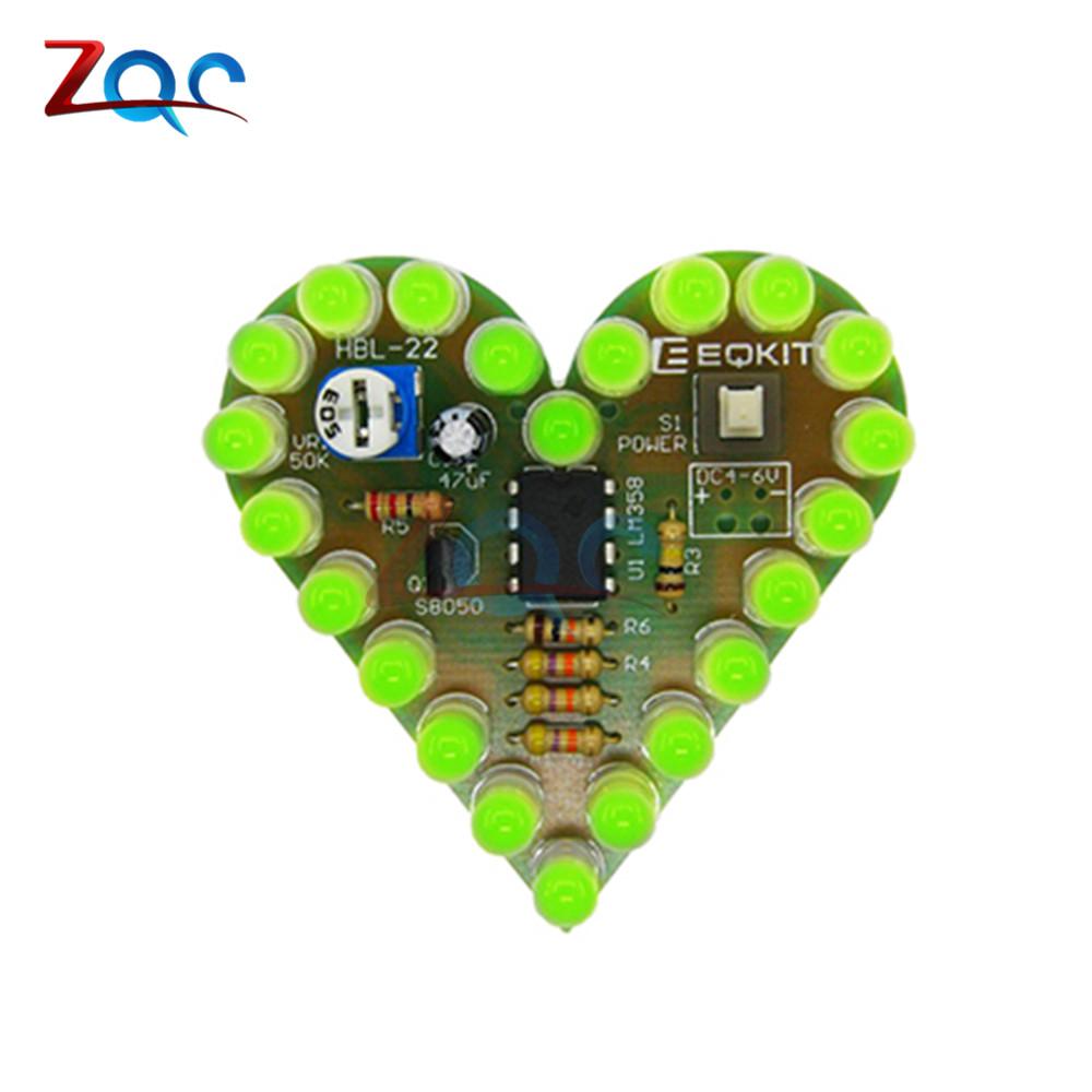 Heart Shape LED DIY Kit Heart Shape Lamp Kit DC 4V-6V Red White Blue Green Color for Soldering Kit Practice Learning Electronics
Heart Shape LED DIY Kit Heart Shape Lamp Kit DC 4V-6V Red White Blue Green Color for Soldering Kit Practice Learning Electronics