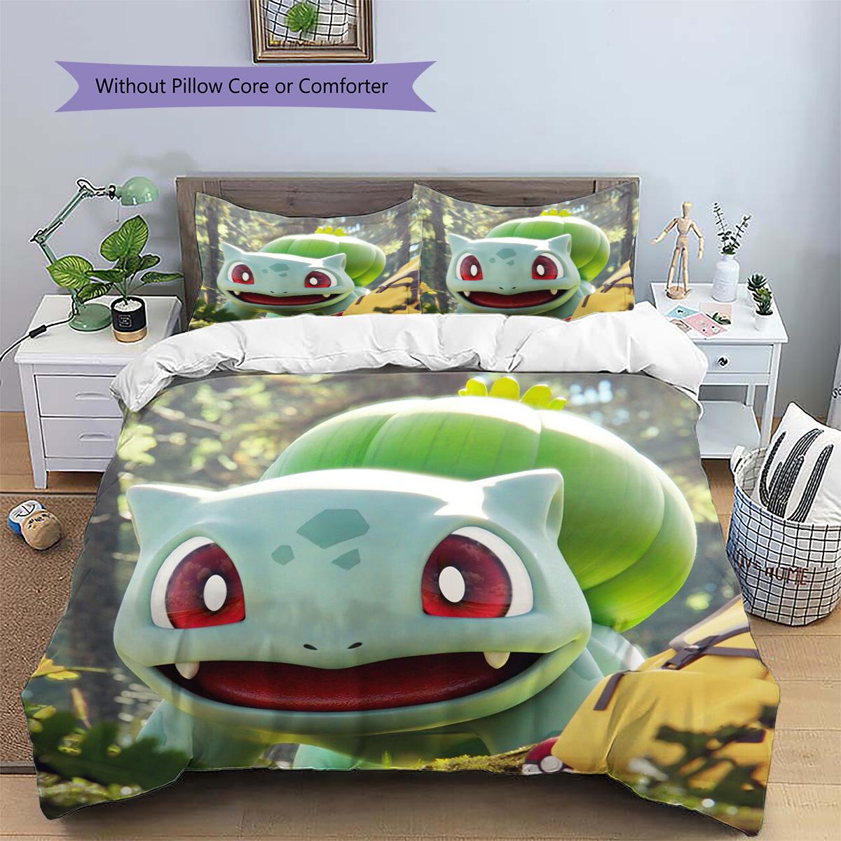 Bulbasaur Patterned Pillowcase & Duvet Cover Set Decor Anime Bedding Set for Bedroom Perfect Surprise for Anime Lovers.-TING 135x200cm
Bulbasaur Patterned Pillowcase & Duvet Cover Set Decor Anime Bedding Set for Bedroom Perfect Surprise for Anime Lovers.-TING 135x200cm