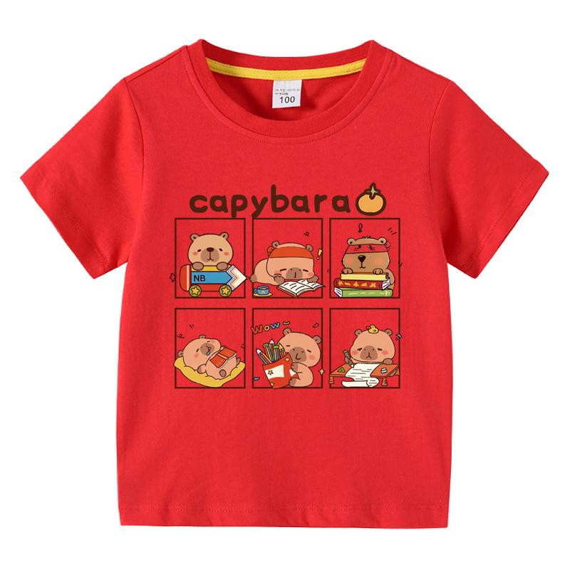 Милая футболка с капибарой Детская одежда Летние хлопковые футболки с круглым вырезом Одежда для детей Удобные футболки с коротким рукавом 100
Милая футболка с капибарой Детская одежда Летние хлопковые футболки с круглым вырезом Одежда для детей Удобные футболки с коротким рукавом 100