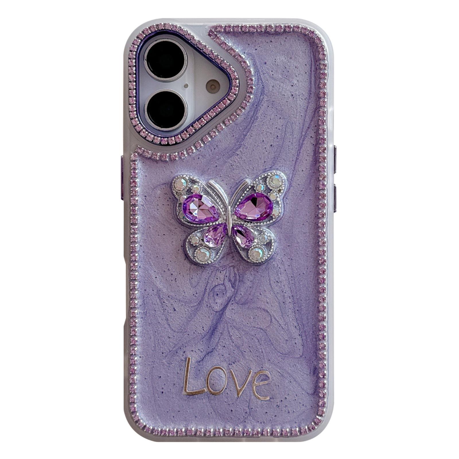 For iPhone 16 Case Rhinestone Decor Butterfly Design TPU + PC Phone Back Cover A
For iPhone 16 Case Rhinestone Decor Butterfly Design TPU + PC Phone Back Cover A