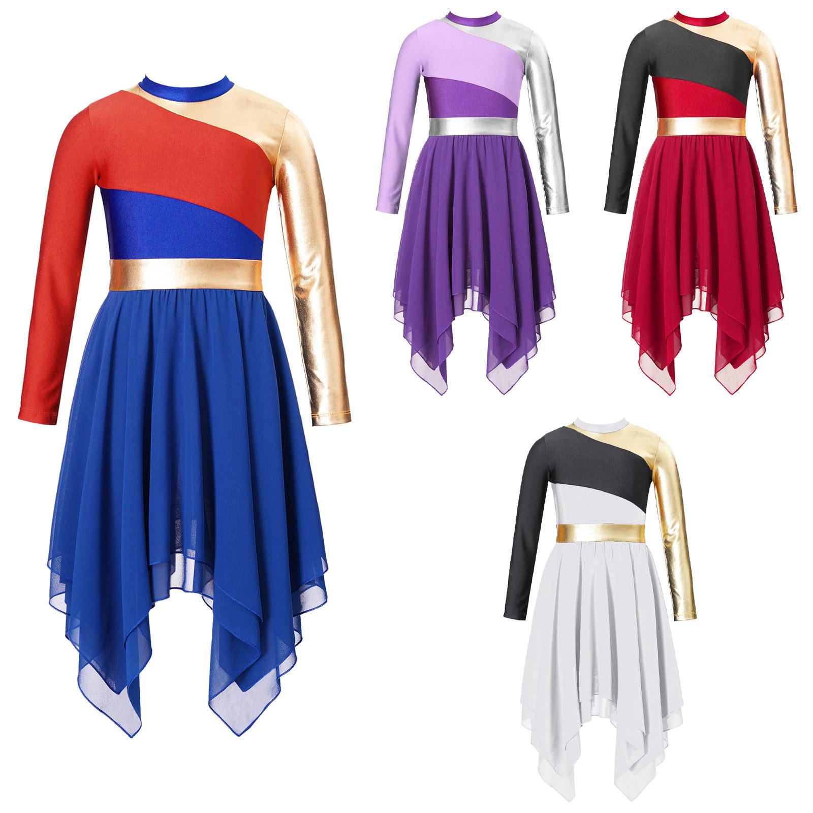 Girls Church Robe Lyrical Worship Costume Color Block Dancewear Liturgical Praise Dance Dress 5-6 Years королівський синій колір
Girls Church Robe Lyrical Worship Costume Color Block Dancewear Liturgical Praise Dance Dress 5-6 Years королівський синій колір