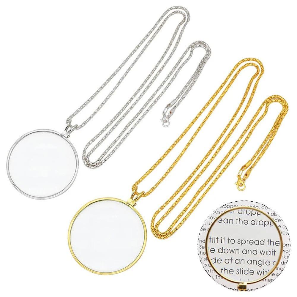 Durable 5X Magnifying Glass Reading Clavicle Chain Convenient Necklace Magnifier Studying срібний
Durable 5X Magnifying Glass Reading Clavicle Chain Convenient Necklace Magnifier Studying срібний