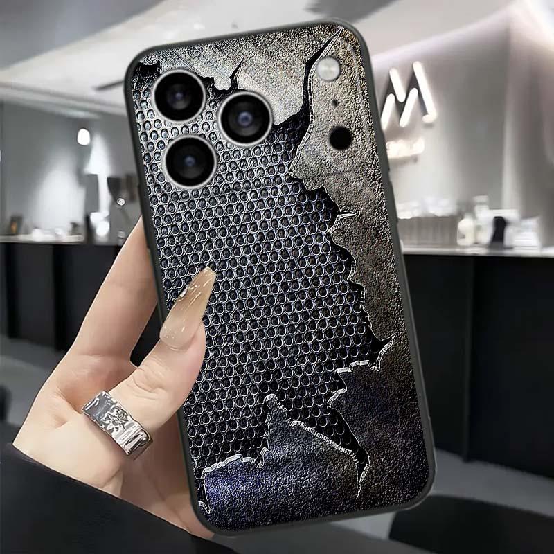 Creative metal style pattern Phone Case For Apple iPhone 17 16 16E 15 14 13 12 11 Pro Max Plus Black Soft Silicone iPhone 13 Pro
Creative metal style pattern Phone Case For Apple iPhone 17 16 16E 15 14 13 12 11 Pro Max Plus Black Soft Silicone iPhone 13 Pro