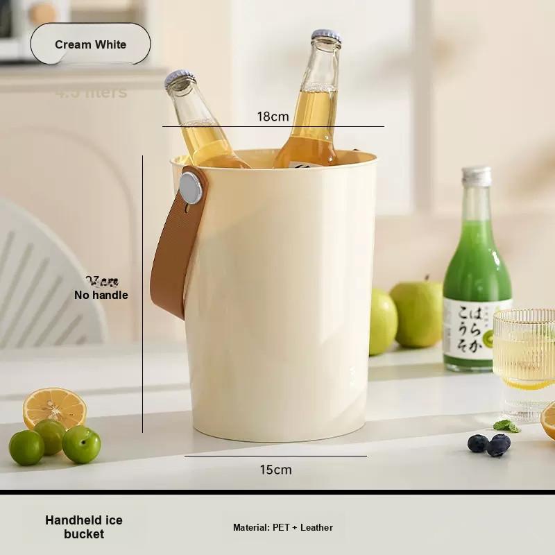 Household Plastic Drink Ice Bucket Hand Raise Appearance Beer Bucket Ice Cooling Water Bucket Large Size Simple Ice Block Storage Bucket 18*23cm вершковий
Household Plastic Drink Ice Bucket Hand Raise Appearance Beer Bucket Ice Cooling Water Bucket Large Size Simple Ice Block Storage Bucket 18*23cm вершковий