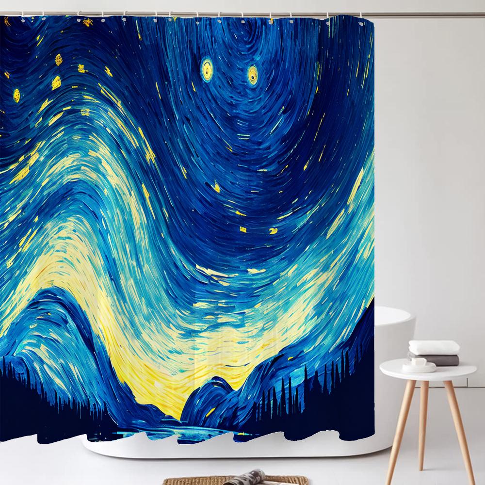 Watercolor Blue Starry Sky Shower Curtain Polyester Fabric Bath Curtain for Bathroom Curtain Decor Shower Curtains Cortina Ducha W90xH180cm
Watercolor Blue Starry Sky Shower Curtain Polyester Fabric Bath Curtain for Bathroom Curtain Decor Shower Curtains Cortina Ducha W90xH180cm