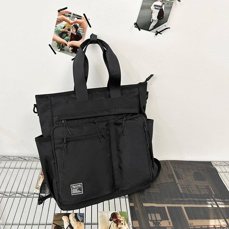 Tooling trendy brand handbag, boys and students make-up bag, hand carry tutoring bag, multi-purpose backpack, large-capacity messenger bag чорний
Tooling trendy brand handbag, boys and students make-up bag, hand carry tutoring bag, multi-purpose backpack, large-capacity messenger bag чорний