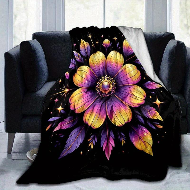 1pc Golden Flower Printing Lightweight Flannel Blanket, Comfortable and Warm Blanket, for Camping Sofa Bed and Couch Office, Gift 100x150cm
1pc Golden Flower Printing Lightweight Flannel Blanket, Comfortable and Warm Blanket, for Camping Sofa Bed and Couch Office, Gift 100x150cm