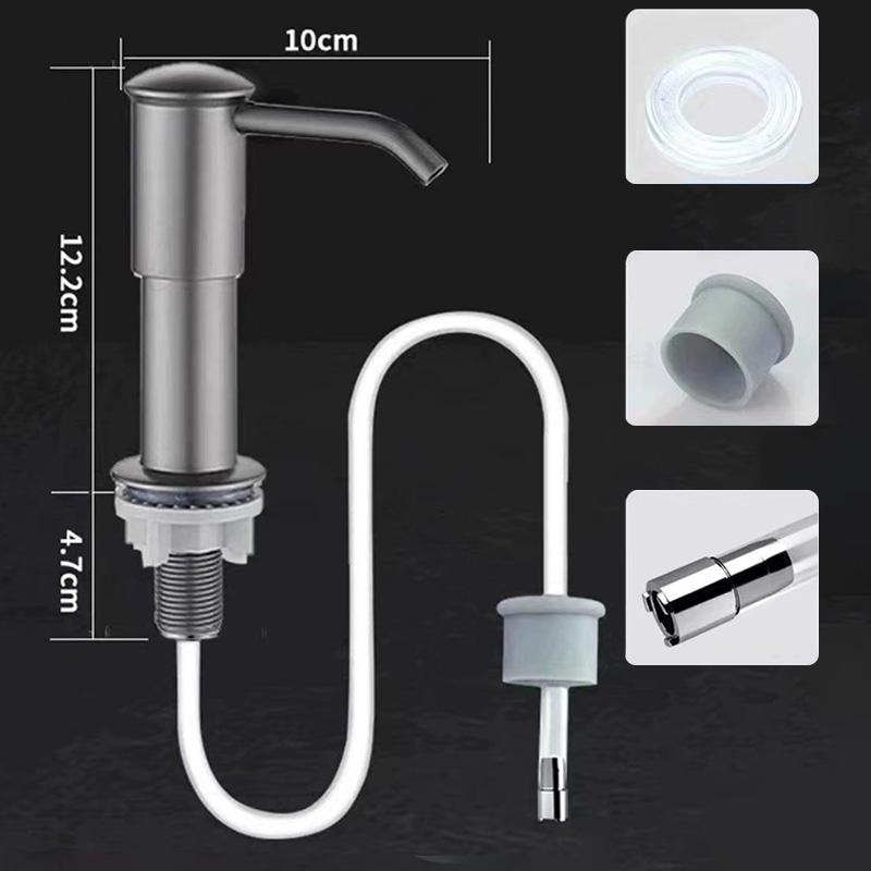 Home Soap Dispenser with Extension Tube Kit Stainless Steel 304 Liquid Soap Detergent Dispenser For Kitchen Sink Accessory
Home Soap Dispenser with Extension Tube Kit Stainless Steel 304 Liquid Soap Detergent Dispenser For Kitchen Sink Accessory