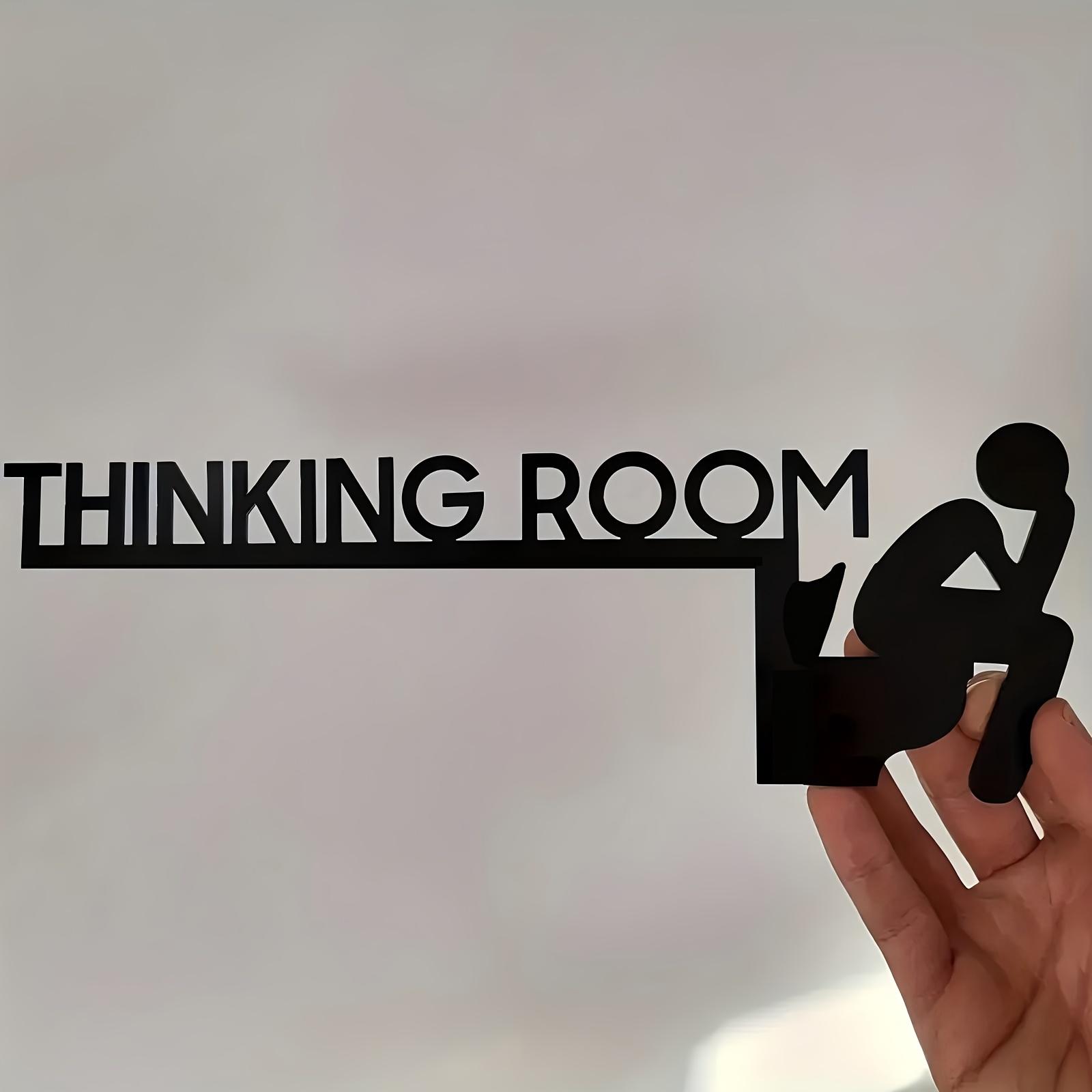 Thought Space Doorplate - Durable Plastic Wall-Mounted Decorative Sign, Black & White Frame for Home, Office, and Bathroom Decor
Thought Space Doorplate - Durable Plastic Wall-Mounted Decorative Sign, Black & White Frame for Home, Office, and Bathroom Decor