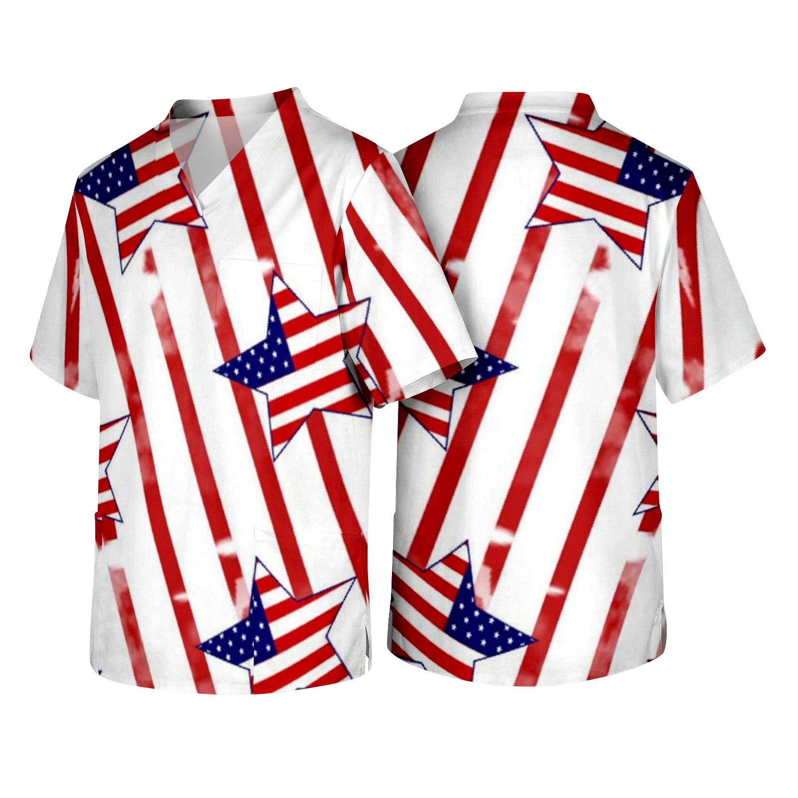 Men s V Neck Scrub Top with Chest Pocket American Flag Print Short Sleeve Medical Uniform Shirt for Healthcare Professionals XL білий
Men s V Neck Scrub Top with Chest Pocket American Flag Print Short Sleeve Medical Uniform Shirt for Healthcare Professionals XL білий