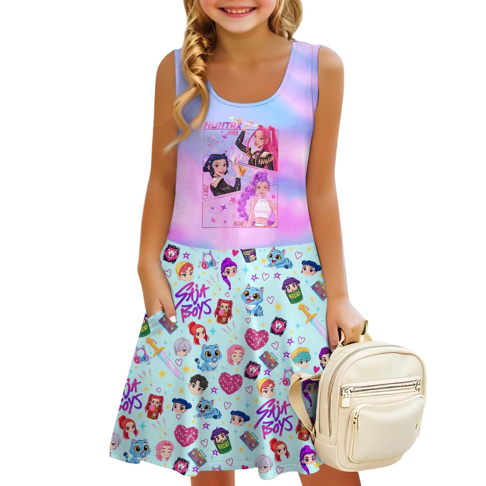 Girls Sleeveless U Neck Summer Dress Casual A Line Vacation Dress Lightweight Soft Fabric Comfortable Fit 130 фиолетовый
Girls Sleeveless U Neck Summer Dress Casual A Line Vacation Dress Lightweight Soft Fabric Comfortable Fit 130 фиолетовый