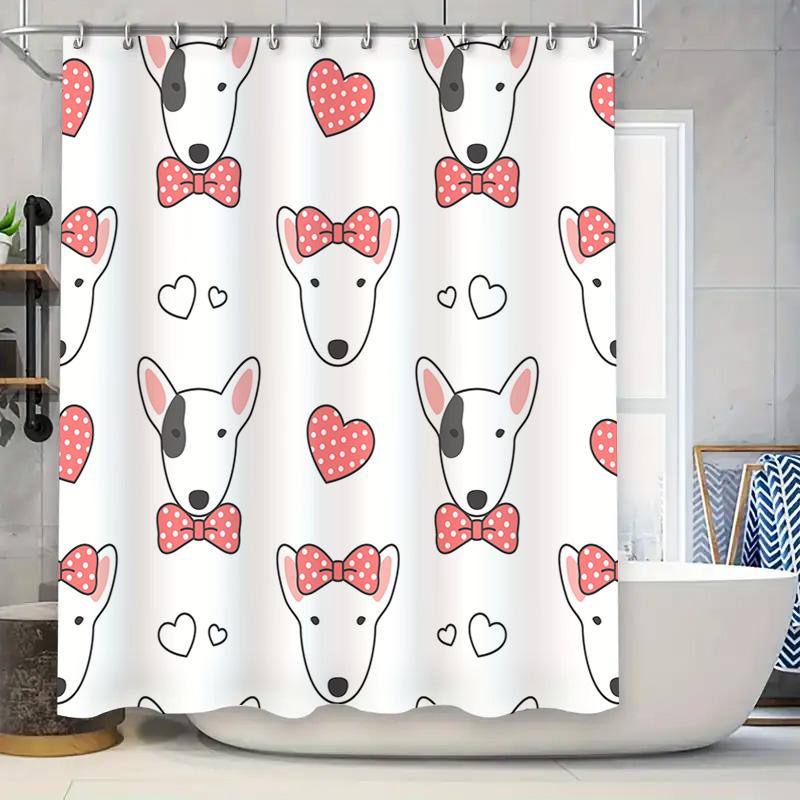 Pink Bow Tie Pattern Shower Curtain Cute Dogs Print Bathroom Decor White Fabric Waterproof Shower Curtains Set (Size180X245Cm) W60H190(CM)-1 Pcs
Pink Bow Tie Pattern Shower Curtain Cute Dogs Print Bathroom Decor White Fabric Waterproof Shower Curtains Set (Size180X245Cm) W60H190(CM)-1 Pcs