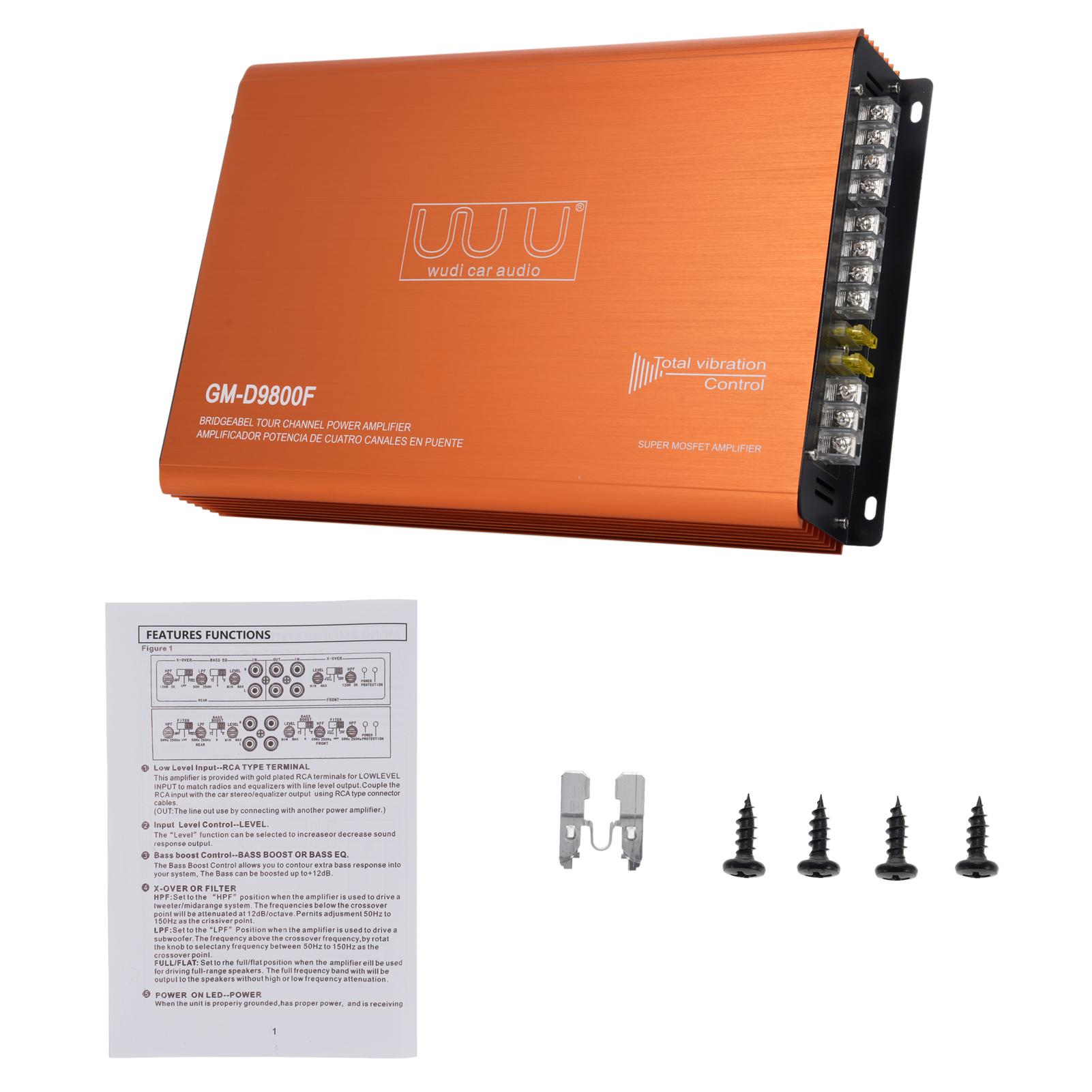 Wudi Audio Systems, 4-канальный автомобильный усилитель, 4 x 100 Вт 416 Ом, стабильный аудиоусилитель мощности оранжевый
Wudi Audio Systems, 4-канальный автомобильный усилитель, 4 x 100 Вт 416 Ом, стабильный аудиоусилитель мощности оранжевый