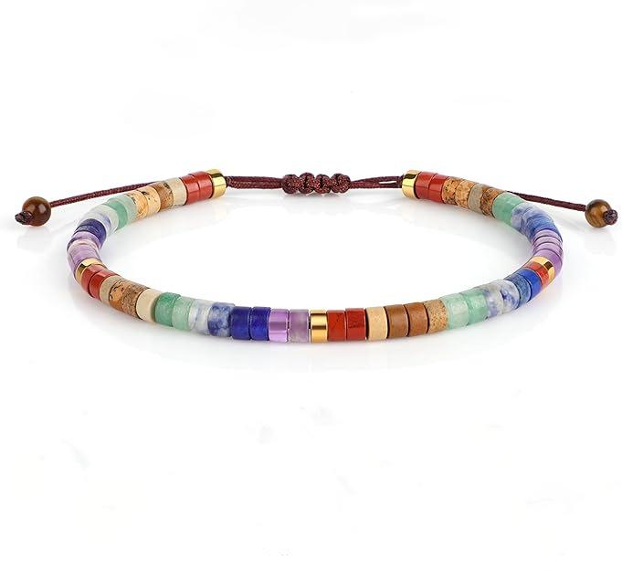 Natural Stone Colorful Beads Spacer Beads Simple Versatile Adjustable Rope Bracelet for Women
Natural Stone Colorful Beads Spacer Beads Simple Versatile Adjustable Rope Bracelet for Women