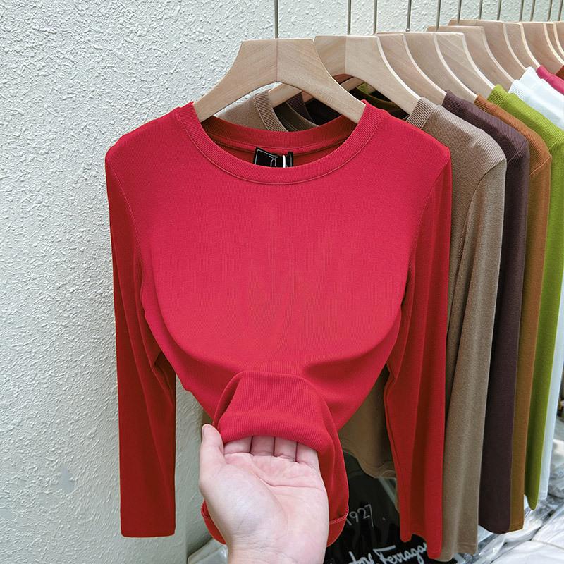 Женская модная базовая футболка с длинным рукавом и круглым вырезом в рубчик на весну и осень M
Женская модная базовая футболка с длинным рукавом и круглым вырезом в рубчик на весну и осень M