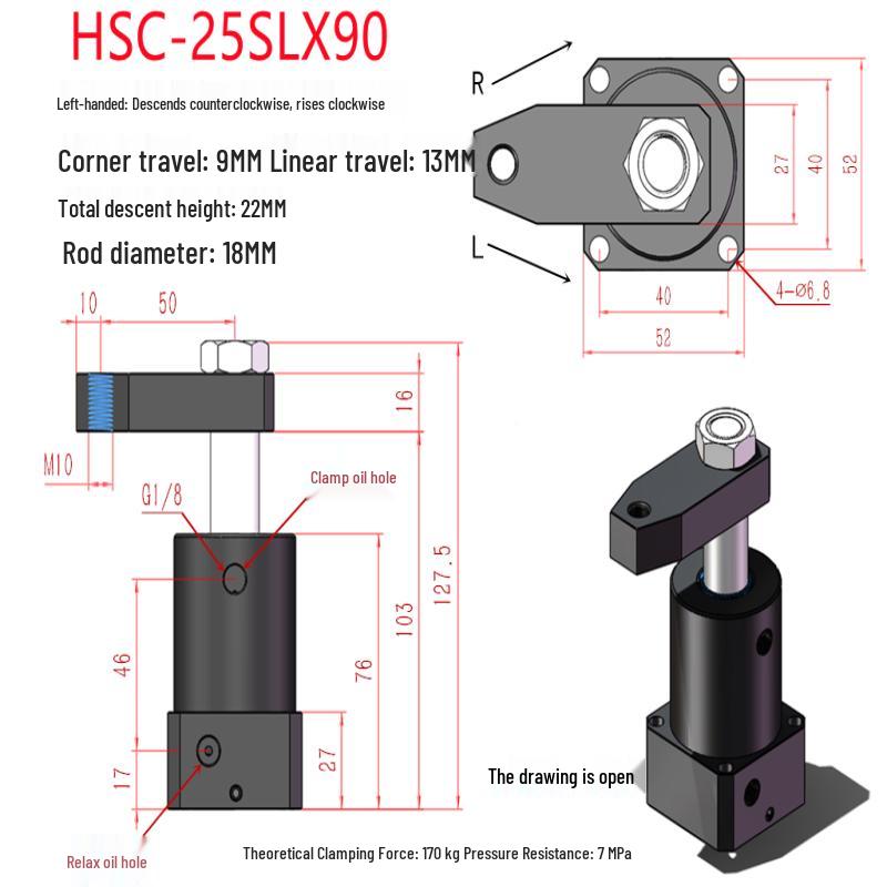 Jundingying HSC Series Hydraulic Swing Clamp Cylinder
Jundingying HSC Series Hydraulic Swing Clamp Cylinder