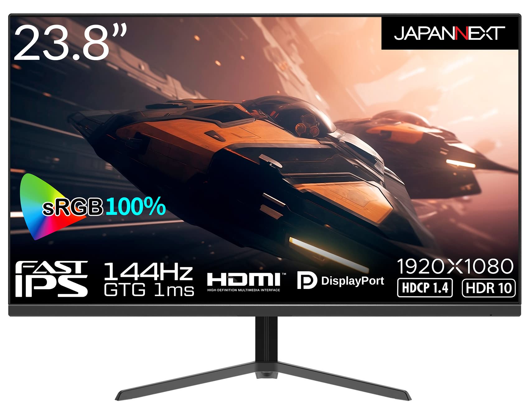 JAPANNEXT 23.8-inch Gaming Monitor 144Hz 1ms Full HD 1920x1080 Resolution FAST IPS Panel Display (HDMIDisplayPortVESA CompatibleBlue Light Cut178°
JAPANNEXT 23.8-inch Gaming Monitor 144Hz 1ms Full HD 1920x1080 Resolution FAST IPS Panel Display (HDMIDisplayPortVESA CompatibleBlue Light Cut178°