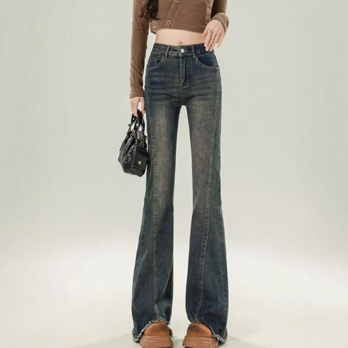 Design Sense of The Raw Edges of The Micro Flare Jeans Women s Spring High-waisted Big Size Slim Skinny Horseshoe Long Trousers Long Denim Pants L
Design Sense of The Raw Edges of The Micro Flare Jeans Women s Spring High-waisted Big Size Slim Skinny Horseshoe Long Trousers Long Denim Pants L