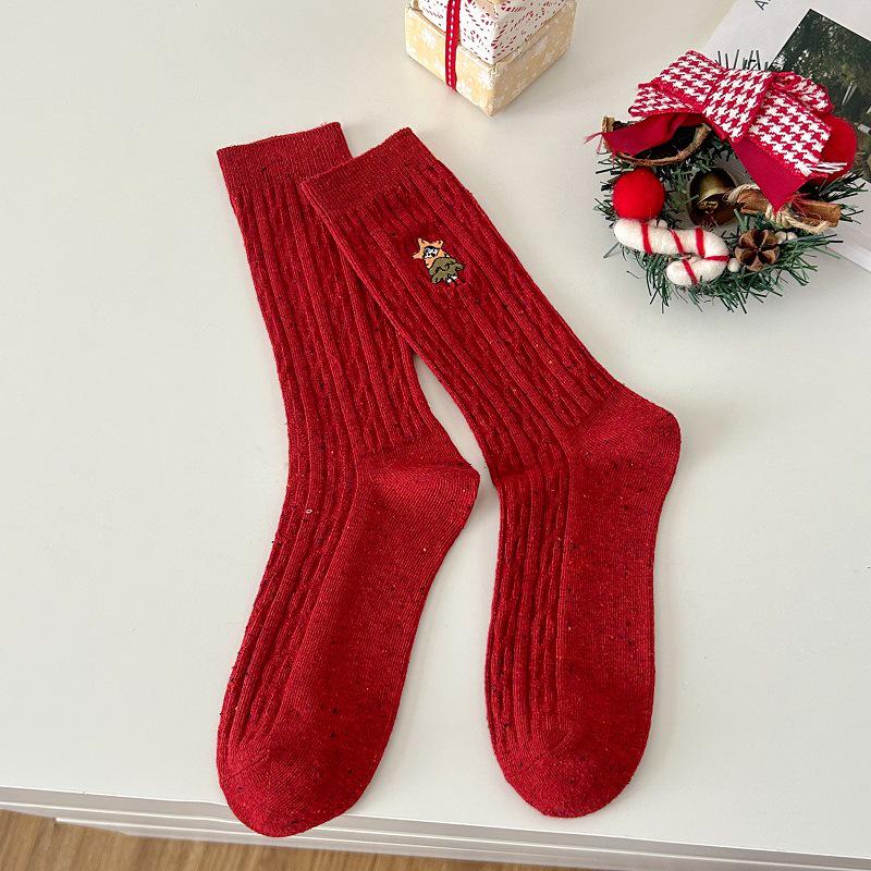 Women s Mid-Calf Japanese-Style Cute Socks - Autumn/Winter Cable Knit, Christmas Snowman Embroidery, Versatile Scrunch Design One Size
Women s Mid-Calf Japanese-Style Cute Socks - Autumn/Winter Cable Knit, Christmas Snowman Embroidery, Versatile Scrunch Design One Size