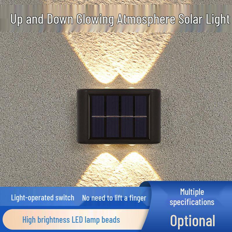 Solar Up/Down Wall Light - Outdoor Decorative Ambiance 8 LED White
Solar Up/Down Wall Light - Outdoor Decorative Ambiance 8 LED White