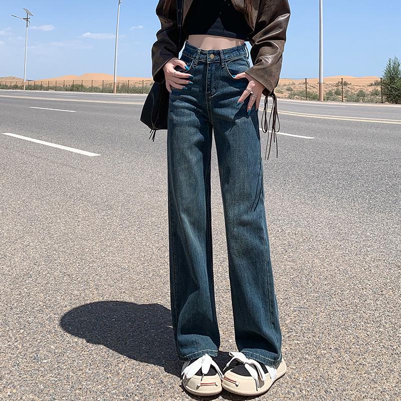 Retro Blue High-Waist Wide-Leg Jeans - Women s Floor-Length Drape Pants with Slimming Design and Plus Velvet Fabric. Large
Retro Blue High-Waist Wide-Leg Jeans - Women s Floor-Length Drape Pants with Slimming Design and Plus Velvet Fabric. Large
