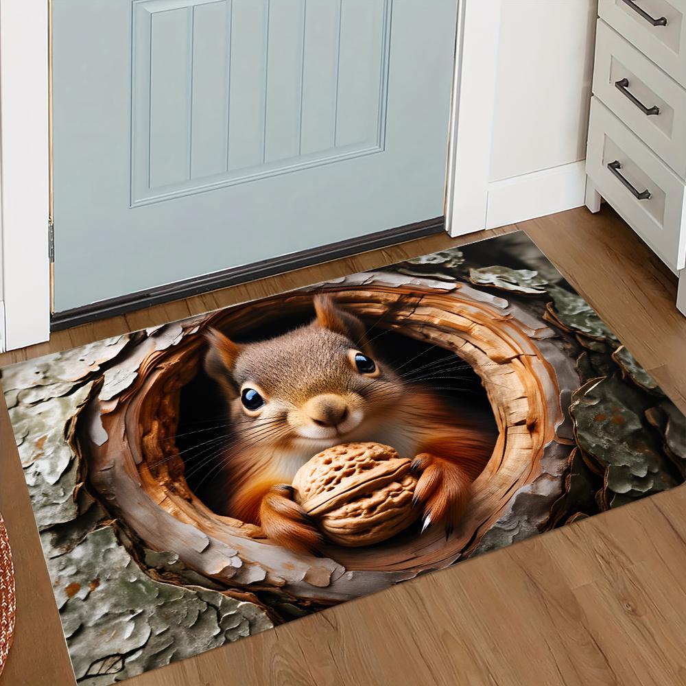 3D Squirrel Tree Hole Rug Cute Animal Entryway Doormat Front Door Rugs Non Slip Soft Easy Clean Durable Rustic Decor Carpet 40X60cm
3D Squirrel Tree Hole Rug Cute Animal Entryway Doormat Front Door Rugs Non Slip Soft Easy Clean Durable Rustic Decor Carpet 40X60cm
