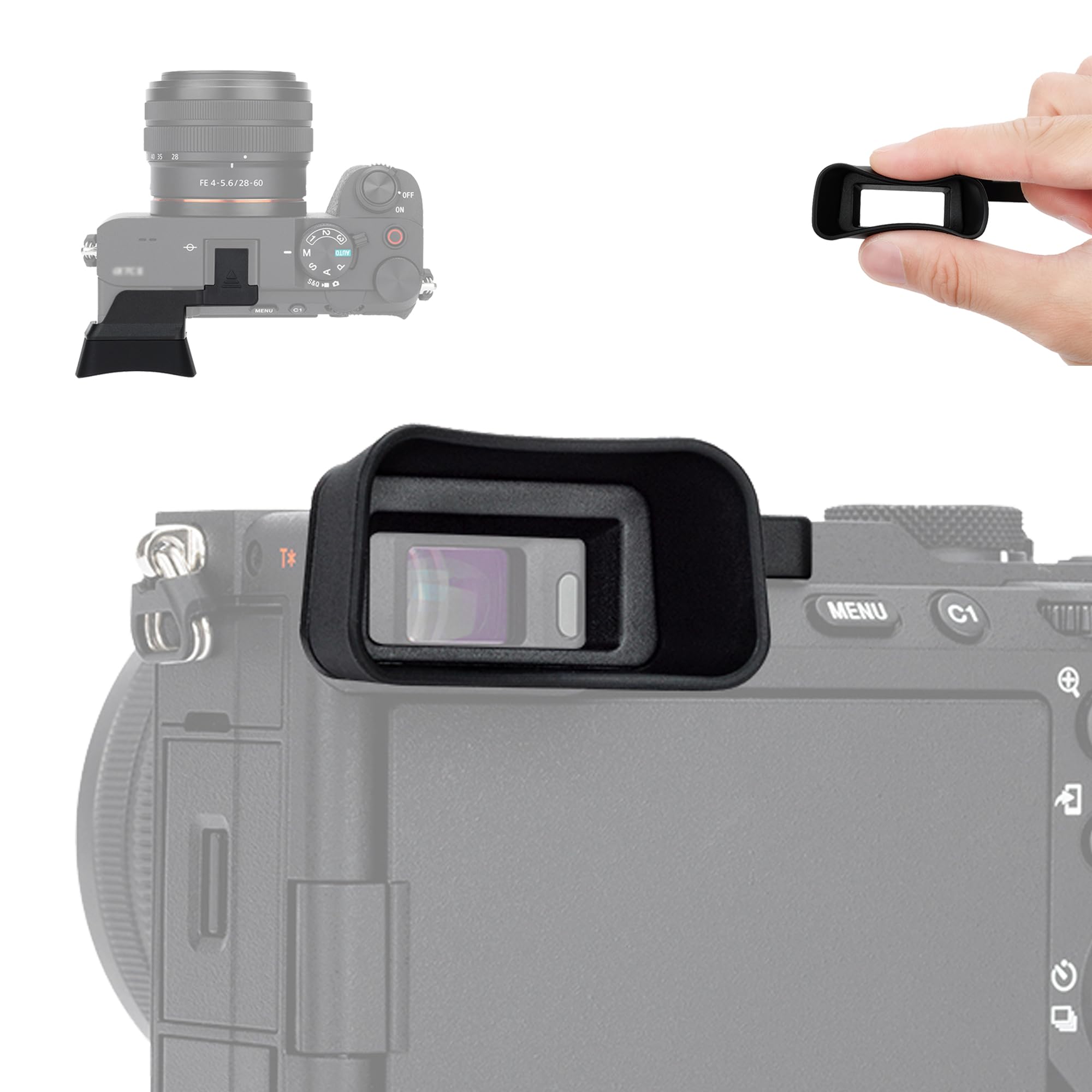 Подовжений окуляр наочника, сумісний із Sony A7C II II A7CR, окуляр камери, що блокує розсіяне світло Захист видошукача, сумісний із Sony 7C /
Подовжений окуляр наочника, сумісний із Sony A7C II II A7CR, окуляр камери, що блокує розсіяне світло Захист видошукача, сумісний із Sony 7C /
