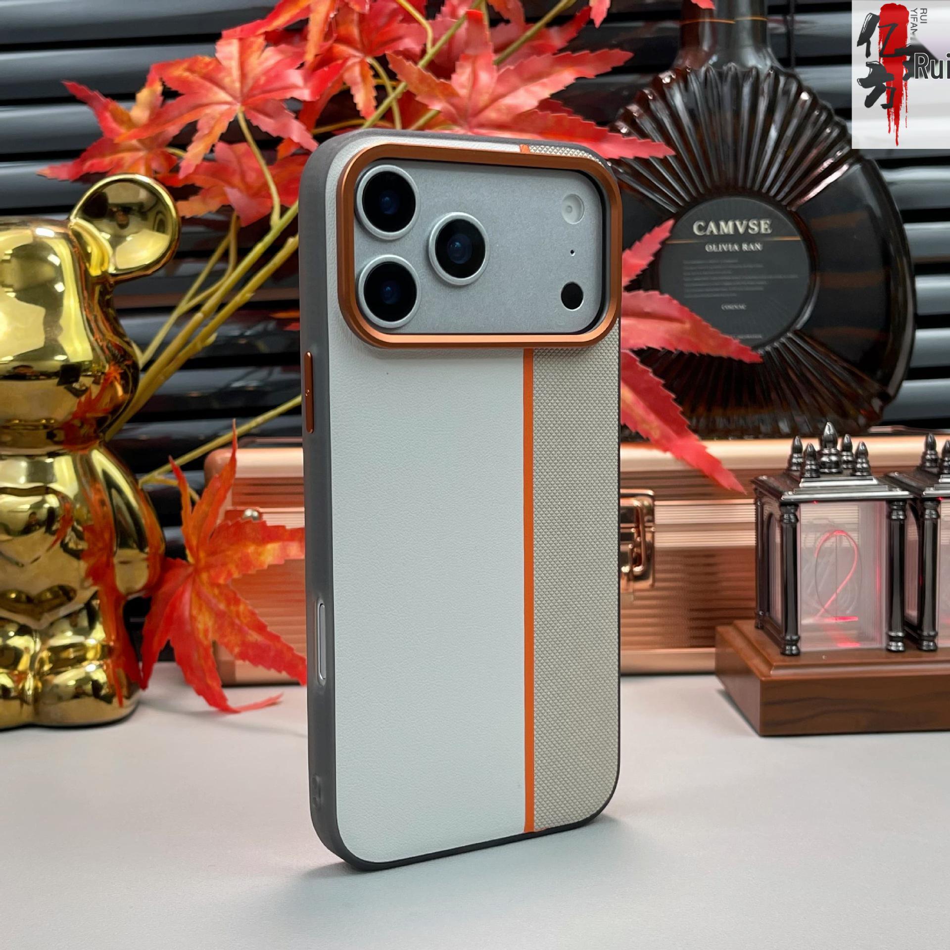 Color Block Leather Magnetic Phone Case with Metal Lens Protector for iPhone 17 Pro Max/iPhone 16 17 Pro
Color Block Leather Magnetic Phone Case with Metal Lens Protector for iPhone 17 Pro Max/iPhone 16 17 Pro