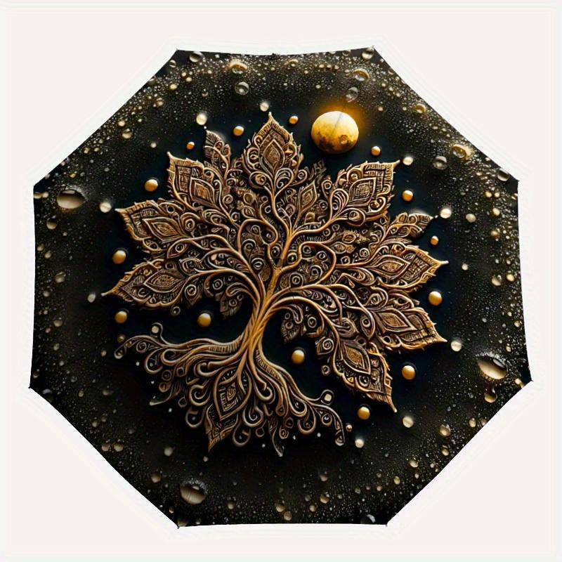 1pc Golden Mandala Automatic Open/Close Umbrella, Portable Folding Umbrella for Travel, Themed Events, It is suitable as a gift for various festivals,
1pc Golden Mandala Automatic Open/Close Umbrella, Portable Folding Umbrella for Travel, Themed Events, It is suitable as a gift for various festivals,