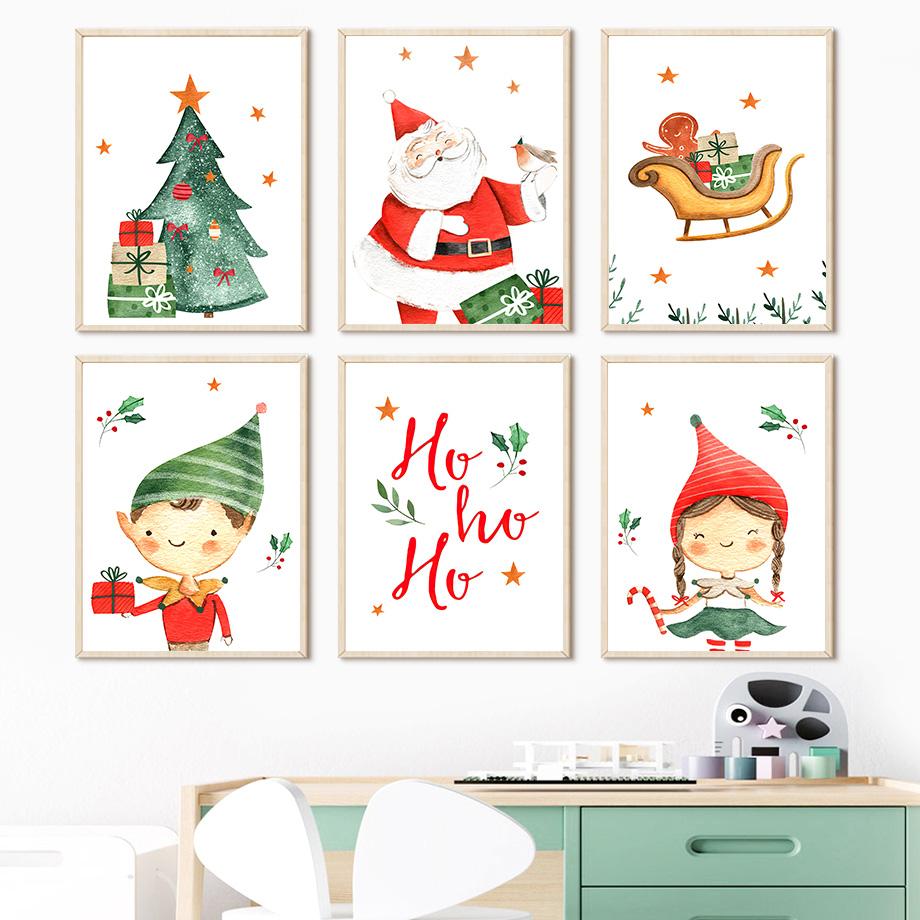 Santa Claus Christmas Gift Tree Boys Girls Kids Room Wall Art Painting Nordic Posters and Prints Wall Pictures
Santa Claus Christmas Gift Tree Boys Girls Kids Room Wall Art Painting Nordic Posters and Prints Wall Pictures