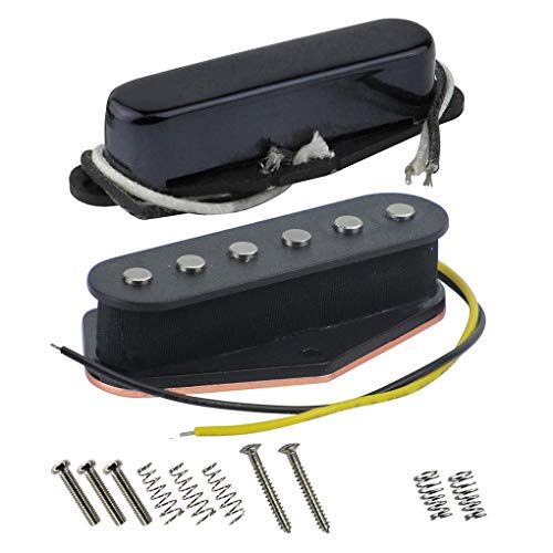 FLEOR Alnico 5 Guitar Pickup, Tele Bridge Pickup, Neck Pickup (Black), Fits Fender Telecaster Parts
FLEOR Alnico 5 Guitar Pickup, Tele Bridge Pickup, Neck Pickup (Black), Fits Fender Telecaster Parts