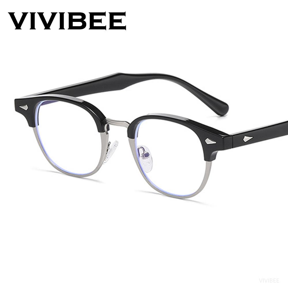 VIVIBEE Small Blue Light Blocking Glasses Men Semi Rimless Square Ray Filter Eyeglasses Vintage Women UV400 Computer Eyewear
VIVIBEE Small Blue Light Blocking Glasses Men Semi Rimless Square Ray Filter Eyeglasses Vintage Women UV400 Computer Eyewear