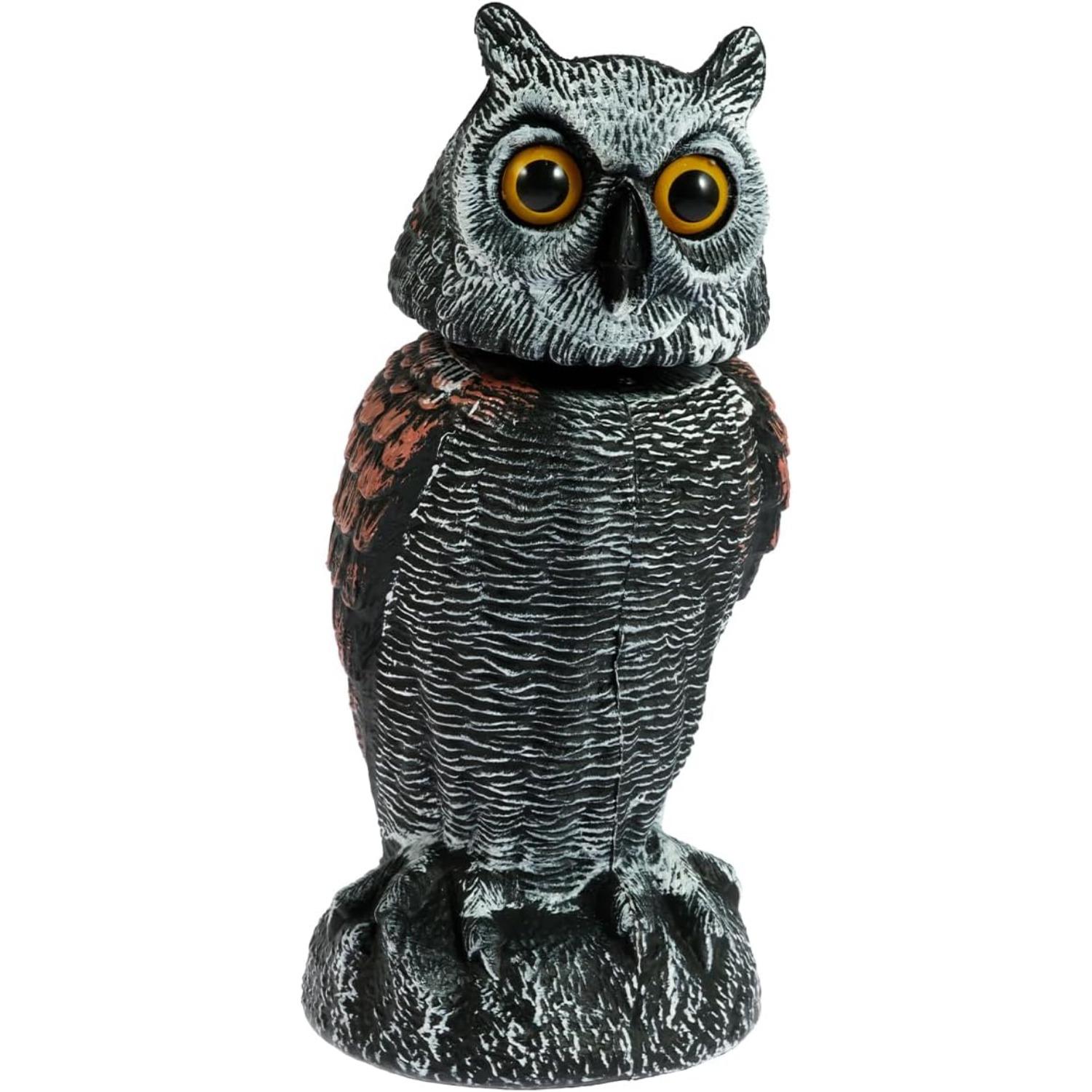 Owl Decoys To Scare Birds Away, Realistic Owl Decoy Bird Scarer 360° Rotating Head Owls Statue Pigeon Repellent Fake Owls Bird Deterrent Devices 1-Pack
Owl Decoys To Scare Birds Away, Realistic Owl Decoy Bird Scarer 360° Rotating Head Owls Statue Pigeon Repellent Fake Owls Bird Deterrent Devices 1-Pack