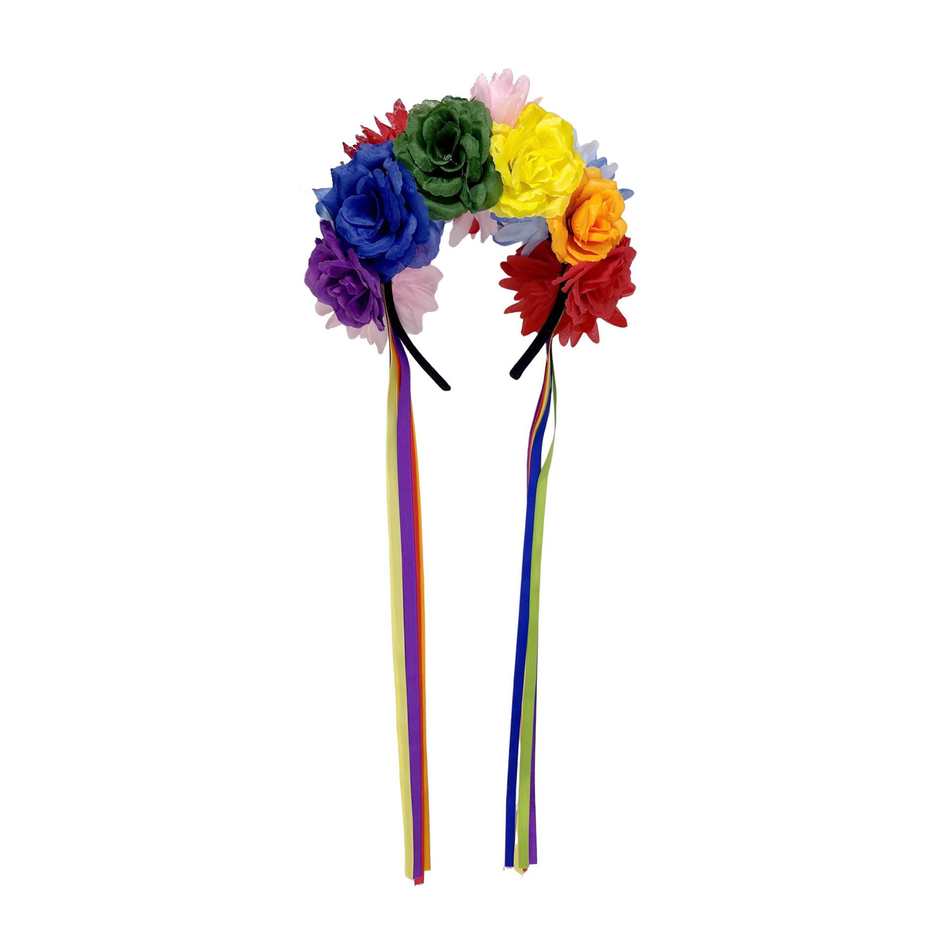 Rainbow Flower Headpiece Flower Headband Ribbon Headband For Costume Halloween Party Festival Party Headdress Hair Accessories
Rainbow Flower Headpiece Flower Headband Ribbon Headband For Costume Halloween Party Festival Party Headdress Hair Accessories
