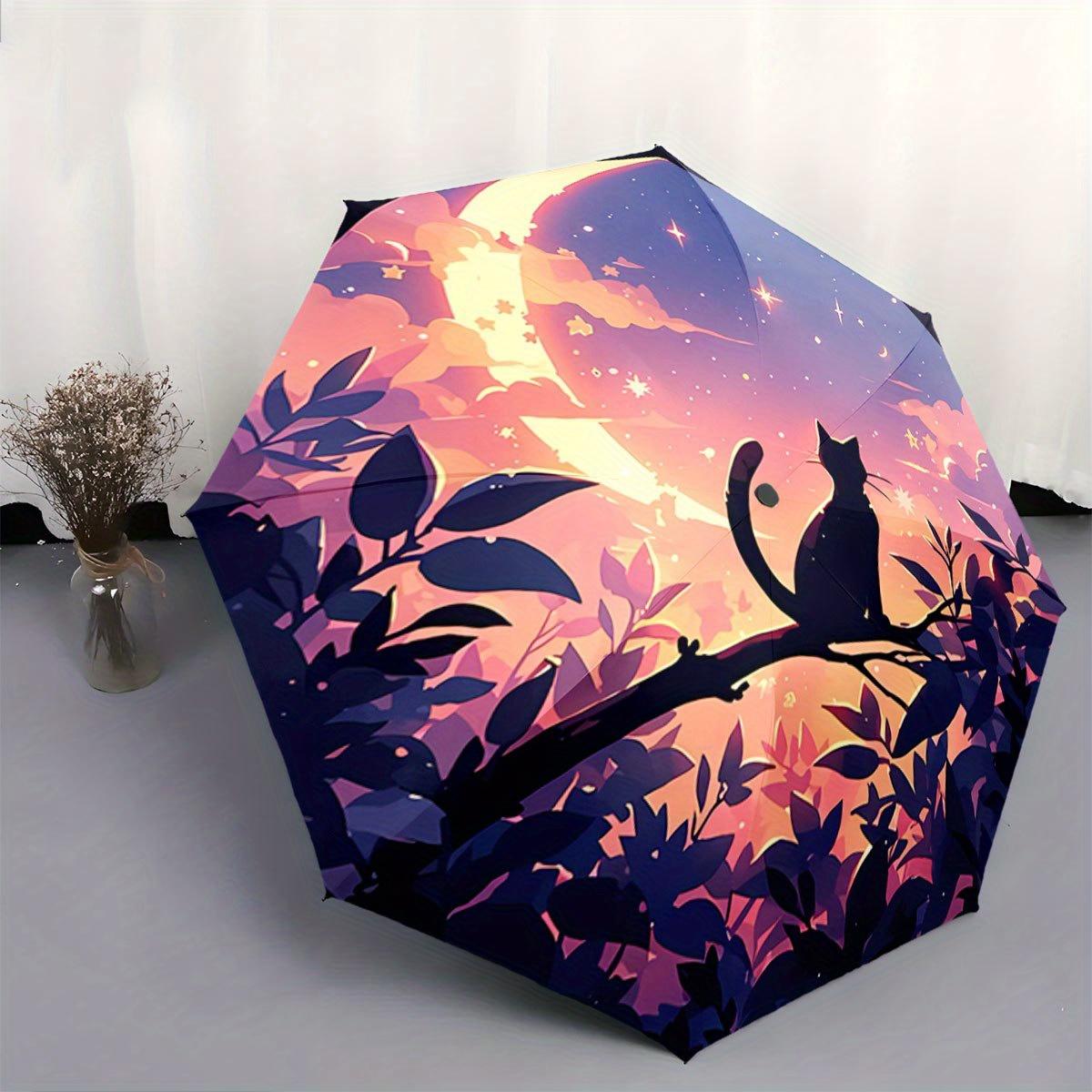 Automatic Folding Umbrella with Cat-Themed Automatic Opening/Closing - Automatic Raining Day Umbrella, Portable Collapsible De (as the picture,Iron&8K)
Automatic Folding Umbrella with Cat-Themed Automatic Opening/Closing - Automatic Raining Day Umbrella, Portable Collapsible De (as the picture,Iron&8K)