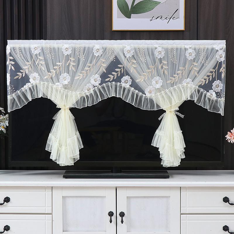 1PC TV cover Easy To Use Mesh Reversible Lace Durable Fabric Dust Curtain Elegance Floral Embroidery Pastoral Style 85x55cm
1PC TV cover Easy To Use Mesh Reversible Lace Durable Fabric Dust Curtain Elegance Floral Embroidery Pastoral Style 85x55cm