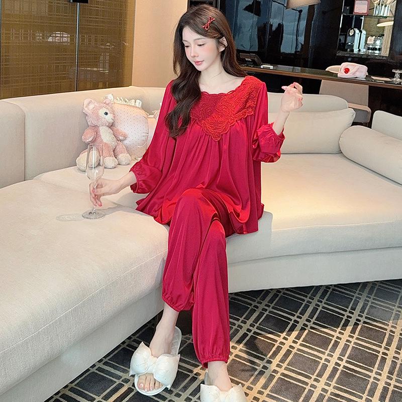 2026 Luxury Women s Ice Silk Pajama Set - Solid Color, Long Sleeve and Pants, Perfect for Spring and Autumn. XL вина червоного кольору
2026 Luxury Women s Ice Silk Pajama Set - Solid Color, Long Sleeve and Pants, Perfect for Spring and Autumn. XL вина червоного кольору