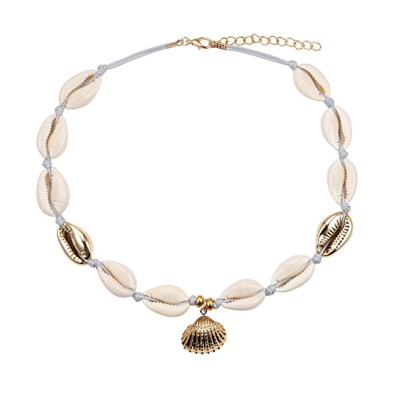 Natural Necklace For Women White Shells With Scallop Pendant Fashion Women s Collar Jewelry Female Choker Summer Beach Gifts
Natural Necklace For Women White Shells With Scallop Pendant Fashion Women s Collar Jewelry Female Choker Summer Beach Gifts