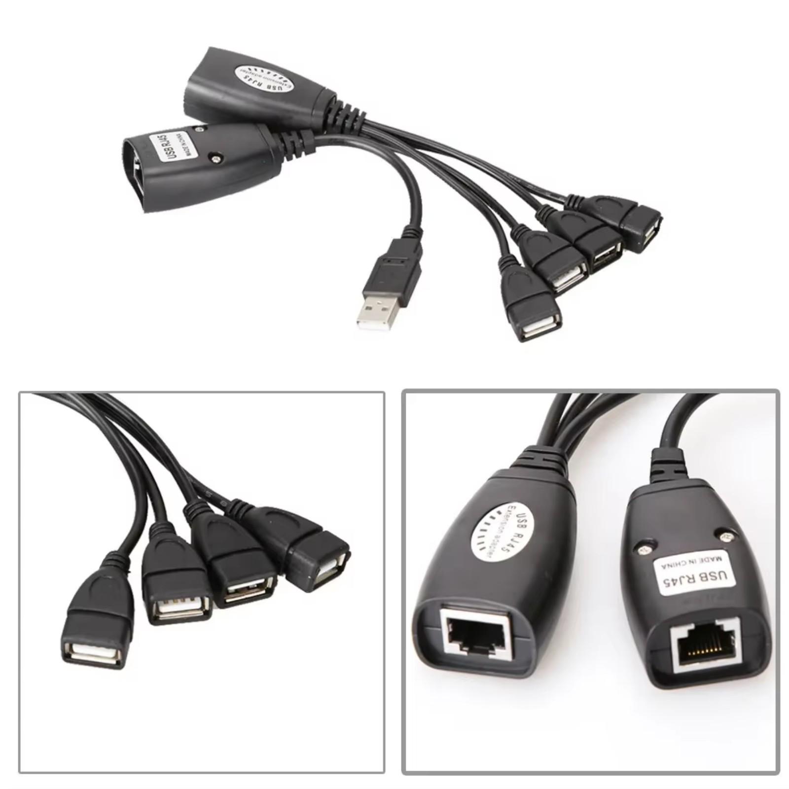USB-удлинитель по Cat6-соединению до 50 м USB RJ45-удлинитель для передачи сигнала на большие расстояния Надежное подключение
USB-удлинитель по Cat6-соединению до 50 м USB RJ45-удлинитель для передачи сигнала на большие расстояния Надежное подключение