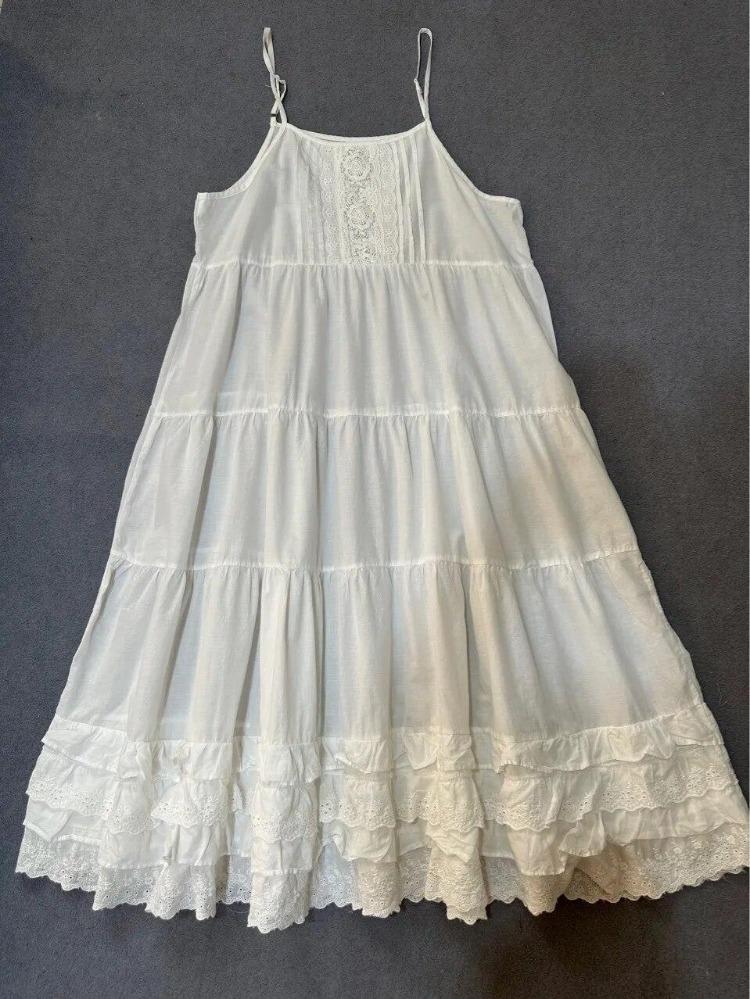 Summer New Women Casual Dresses Johnature Sweet Mori Japanese Loose Slip Dress Patchwork Lace Cotton Render Cake One Size білий
Summer New Women Casual Dresses Johnature Sweet Mori Japanese Loose Slip Dress Patchwork Lace Cotton Render Cake One Size білий