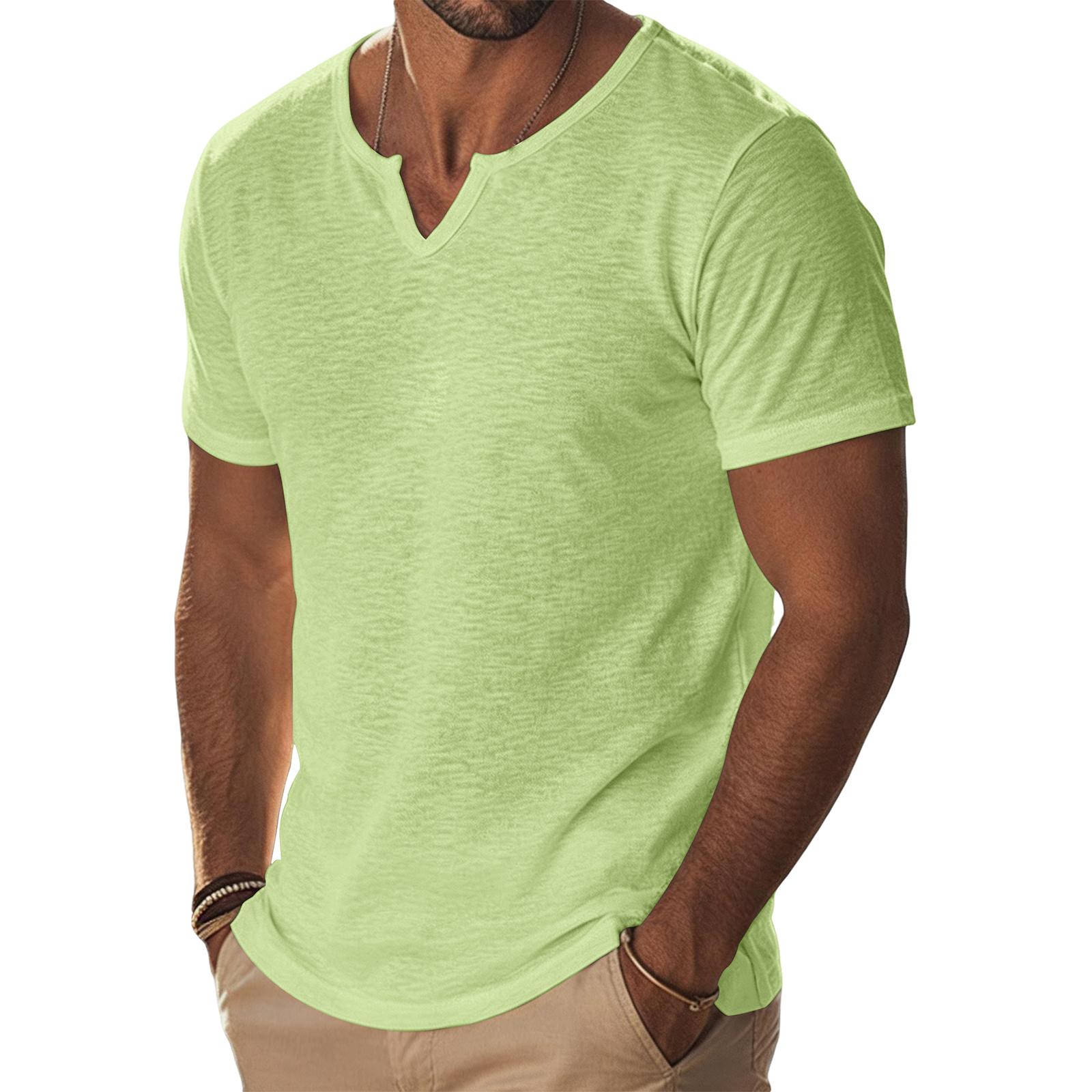 Men’s Short Sleeve V Neck T Shirt Pure Cotton Lightweight Basic Tee Classic Fit Simple Streetwear Summer Spring Casual Top M зелений
Men’s Short Sleeve V Neck T Shirt Pure Cotton Lightweight Basic Tee Classic Fit Simple Streetwear Summer Spring Casual Top M зелений