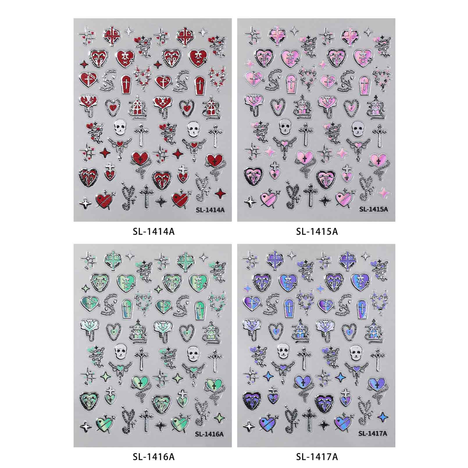 4pcs Gothic Skull Cross Silver Edge Sticker for Scrapbooking Material Craft Supplies Nail Art Phone Water Bottle
4pcs Gothic Skull Cross Silver Edge Sticker for Scrapbooking Material Craft Supplies Nail Art Phone Water Bottle