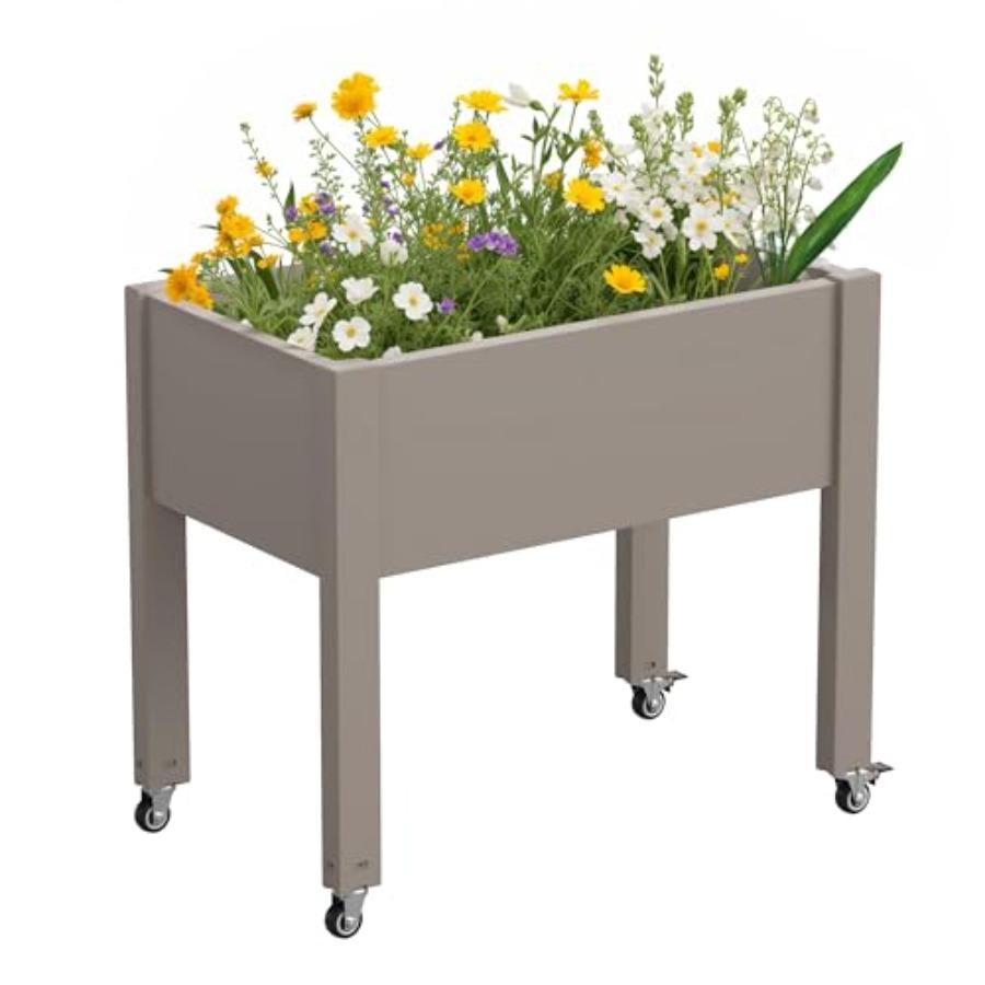 Raised Garden Bed with Wheels - Outdoor Mobile Elevated Resin Planter Box with Drainage Holes for Vegetables Flowers Herbs 1 Pa United States
Raised Garden Bed with Wheels - Outdoor Mobile Elevated Resin Planter Box with Drainage Holes for Vegetables Flowers Herbs 1 Pa United States