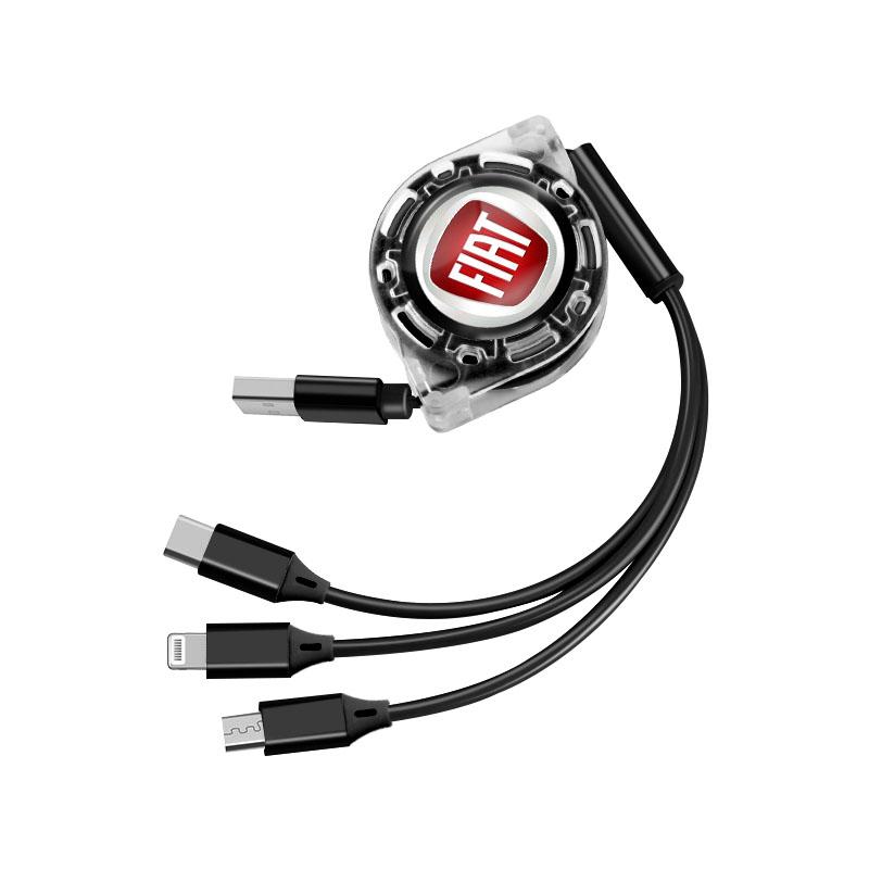Кабель для быстрой зарядки 3 в 1 с логотипом автомобиля Fiat, USB-кабель Type C Micro USB для Stilo Ducato Panda 500 Pondo Abarth Punto Palio Viaggio чёрный
Кабель для быстрой зарядки 3 в 1 с логотипом автомобиля Fiat, USB-кабель Type C Micro USB для Stilo Ducato Panda 500 Pondo Abarth Punto Palio Viaggio чёрный
