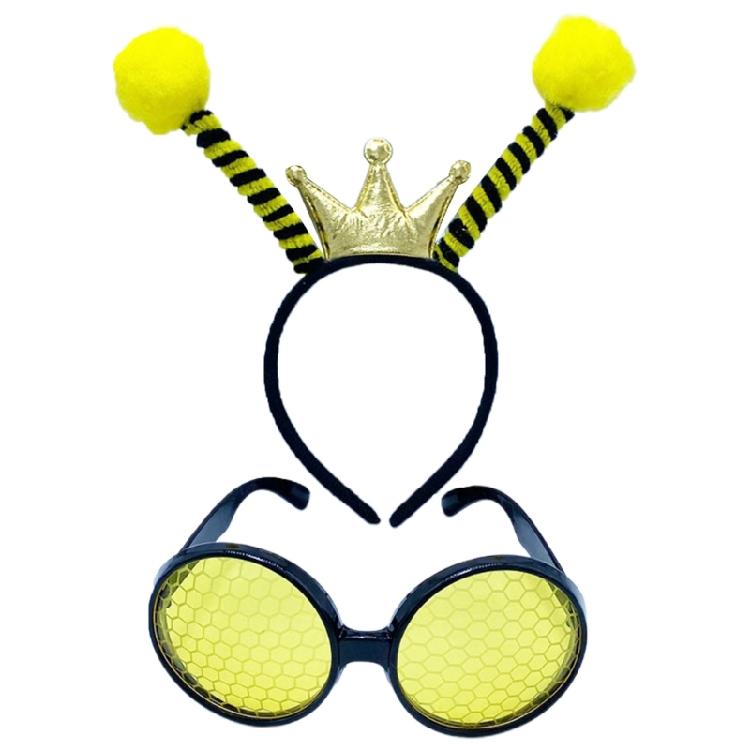 Unisex Cartoon Bee Shape Headband Carnivals Party Rave Bee Style Sunglasses Set
Unisex Cartoon Bee Shape Headband Carnivals Party Rave Bee Style Sunglasses Set