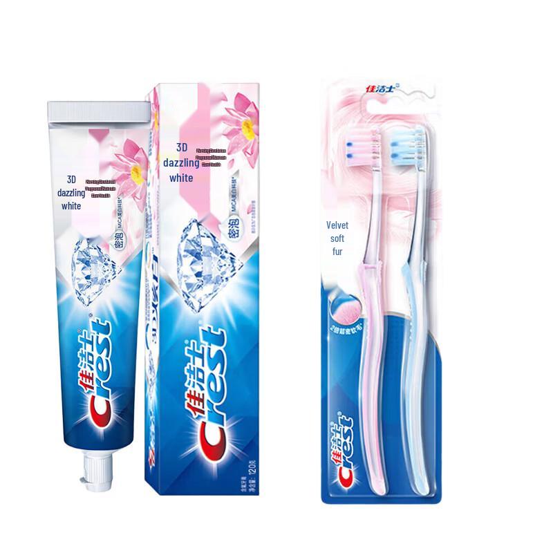 Crest 3D White Morning Dew Lotus Toothpaste 120g with 2 Velvet Gum Care Toothbrushes
Crest 3D White Morning Dew Lotus Toothpaste 120g with 2 Velvet Gum Care Toothbrushes