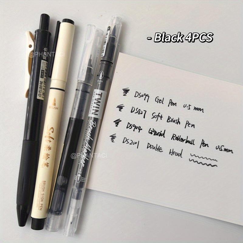 4pcs Set of Colored Soft-Tip Calligraphy Brushes Retro Color Brush Pens with Multiple Tip Types 0.5mm Fine Line Drawing
4pcs Set of Colored Soft-Tip Calligraphy Brushes Retro Color Brush Pens with Multiple Tip Types 0.5mm Fine Line Drawing