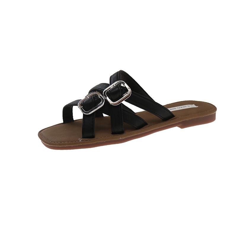 Fashion Flat Sandals Summer New Square Head Open Toe Metal Buckle Thin with Soft Sole Anti-slip Wear-resistant Slippers 40 чёрный
Fashion Flat Sandals Summer New Square Head Open Toe Metal Buckle Thin with Soft Sole Anti-slip Wear-resistant Slippers 40 чёрный