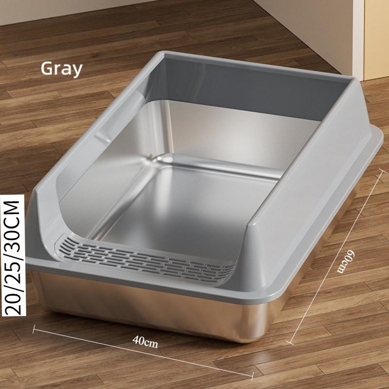 Extra Large Cat Bedpans Cat Litter Basin Splash-proof Stainless Steel Cat Toilet High-Sided Resistant Leak-Proof Pet Sandbox Extra large High10CM сірий колір
Extra Large Cat Bedpans Cat Litter Basin Splash-proof Stainless Steel Cat Toilet High-Sided Resistant Leak-Proof Pet Sandbox Extra large High10CM сірий колір